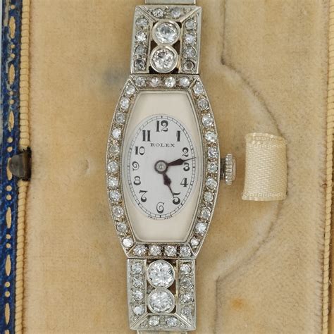 1920's ladies rolex cocktail watch withdiamondsandemeralds|Rolex art deco for sale.